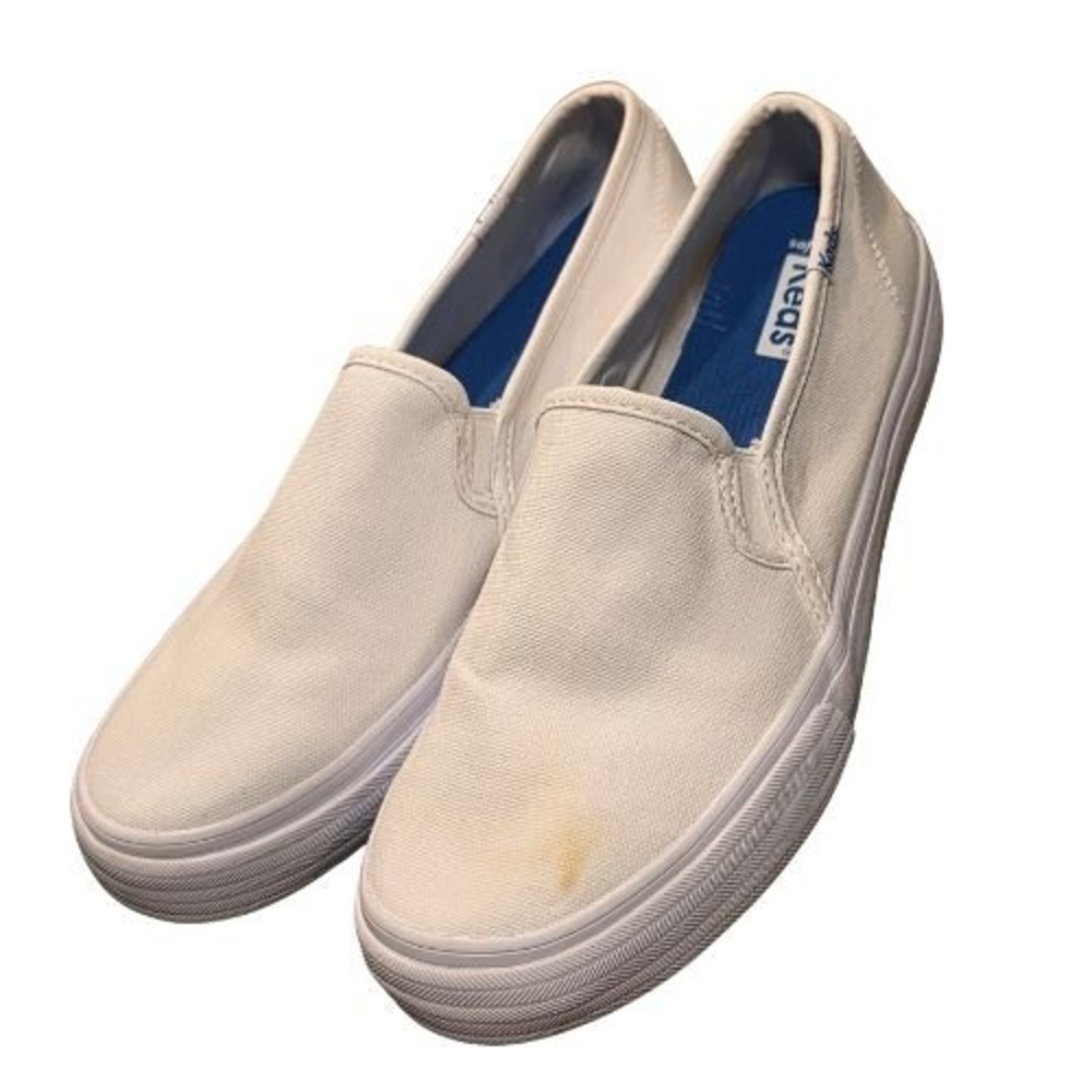 Keds Double Decker White Canvas Slip On Platform Sneakers Softerra Womens Shoes